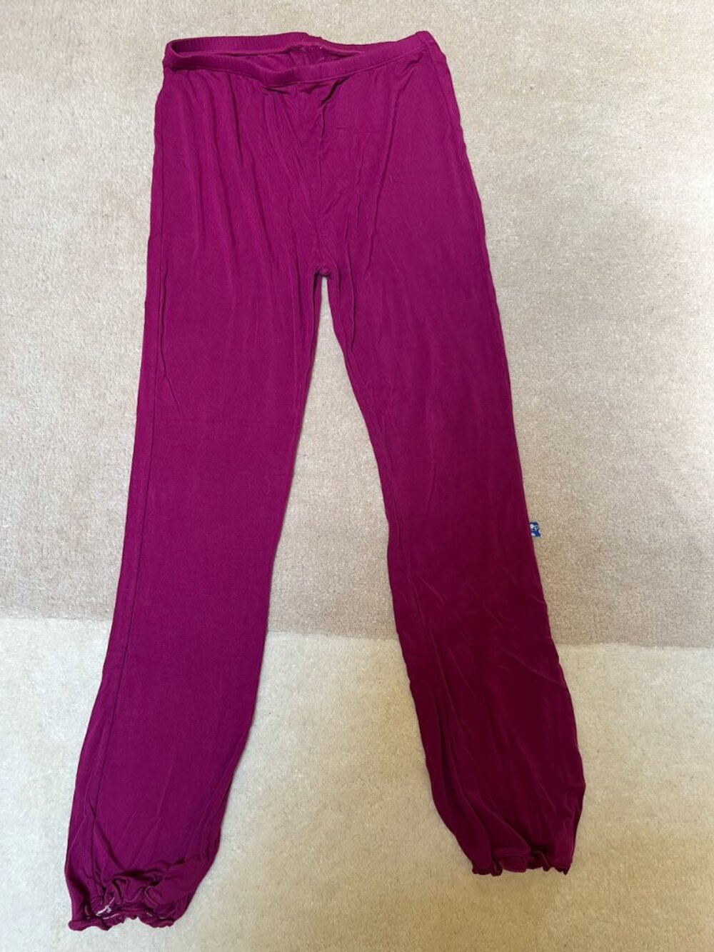 Kickee Pants Berry Ruffle Bamboo Pants - Size 10